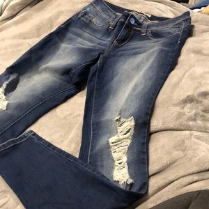 YMI dark wash distressed jeans